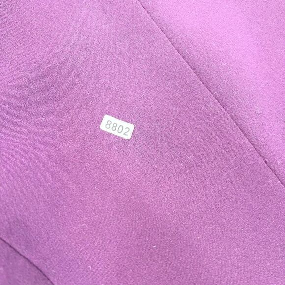 Calvin Klein Jacket Womens Size 14 Purple Front Zip Stretch Lined Blazer - Picture 10 of 12